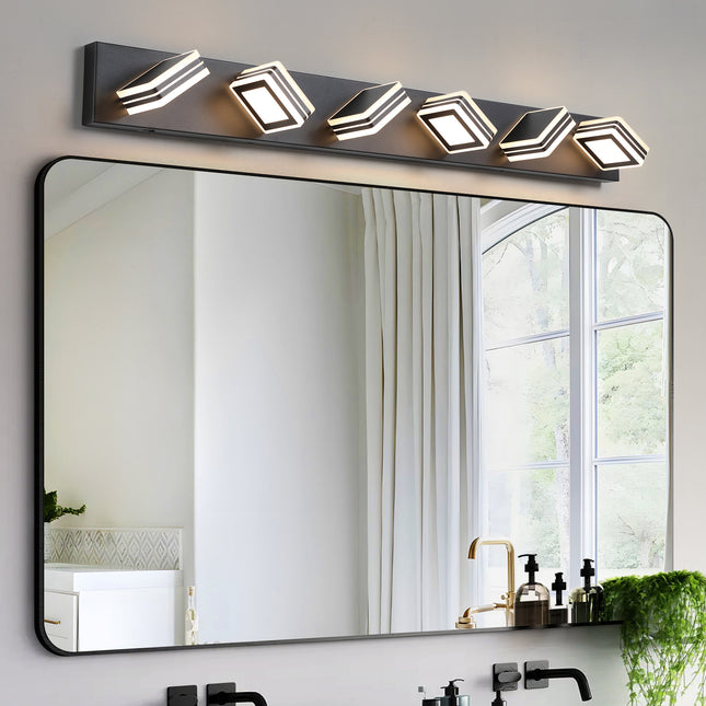Ava Modern 6-Light LED Vanity Light Vanity Lighting TriadCommerceInc as Pic  