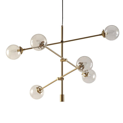 Cyrus 6-Globe Light Architectural Metal Gold Chandelier Home Decor > Lighting > Ceiling Lights > Chandelier TriadCommerceInc