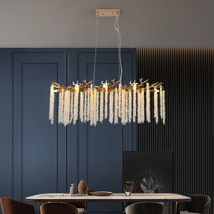 Aurora Grandeur 40" Cascading Crystal Chandelier Home Decor > Lighting > Ceiling Lights > Chandelier > Linear Chandeliers TriadCommerceInc