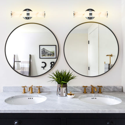 Marble and Chrome Wall Sconce, Set of 2, Wall Lighting TriadCommerceInc   