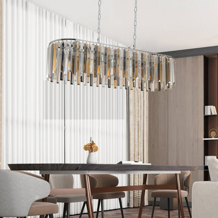 Modern Oval Crystal Chandelier – Luxury Ceiling Light with K9 Crystals for Dining or Living Room Home Decor > Lighting > Ceiling Lights > Chandelier TriadCommerceInc