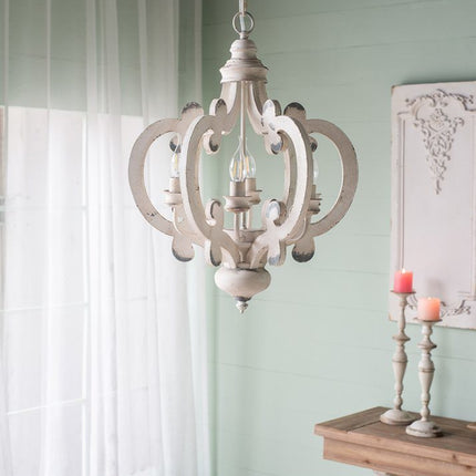 Baroda Antique Wood Curved Chandelier Home Decor > Lighting > Ceiling Lights > Chandelier TriadCommerceInc