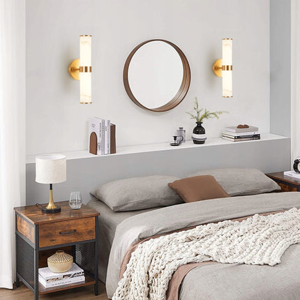 Modern Gold Resin Wall Sconce Set of 2 Wall Lighting TriadCommerceInc as Pic  