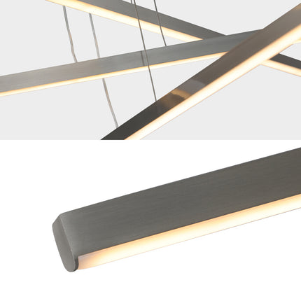 Minimalist Silver LED Pendant Light Chandeliers TriadCommerceInc   