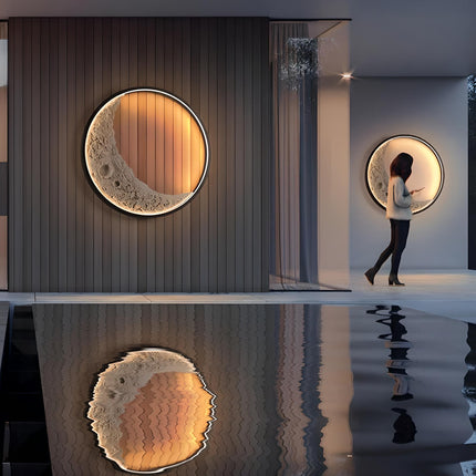 Luna 3D Moon Wall Lamp outdoor wall lighting TriadCommerceInc   