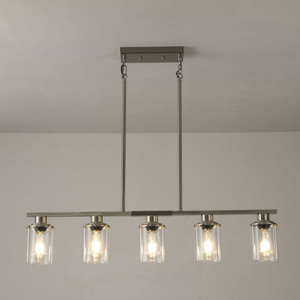 Ophelia Brushed Nickel Glass Chandelier Home Decor > Lighting > Ceiling Lights > Chandelier TriadCommerceInc