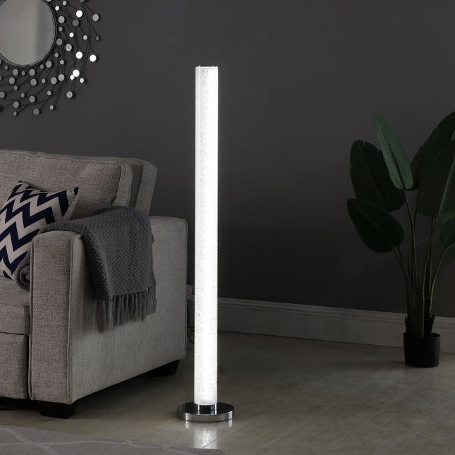 White Crystal Sand Rocks LED Floor Lamp Floor Lamps TriadCommerceInc   