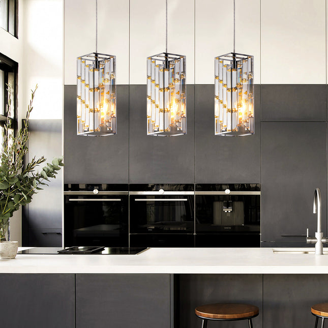 Isla 3-Pack Modern Crystal Pendant Lights with Chrome Finish Home Decor > Lighting > Ceiling Lights > Pendant Lights TriadCommerceInc