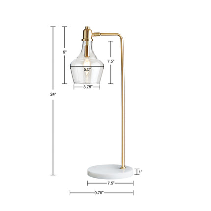 Auburn 24" H Table Lamp with Marble Base Table Lamps TriadCommerceInc   
