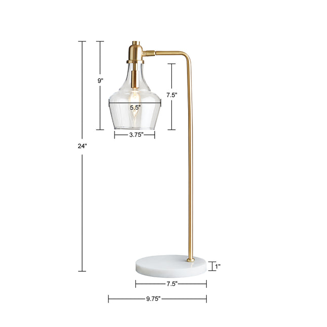 Auburn 24" H Table Lamp with Marble Base Table Lamps TriadCommerceInc   