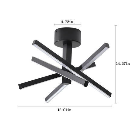 LED Semi Flush Mount Ceiling lamp Home Decor > Lighting > Ceiling Lights > Chandelier TriadCommerceInc
