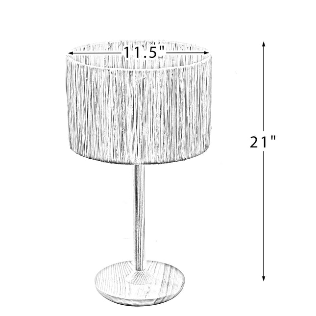 Thebae Solid Wood Table Lamp Table Lamps TriadCommerceInc   