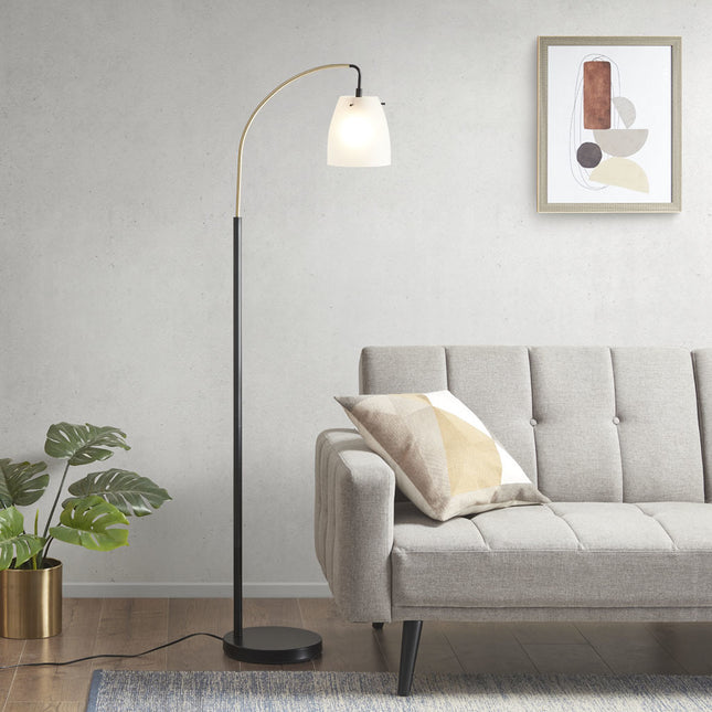 Arched Metal Floor Lamp with Frosted Glass Shade Home Decor > Lighting > Lamp > Floor Lamps TriadCommerceInc