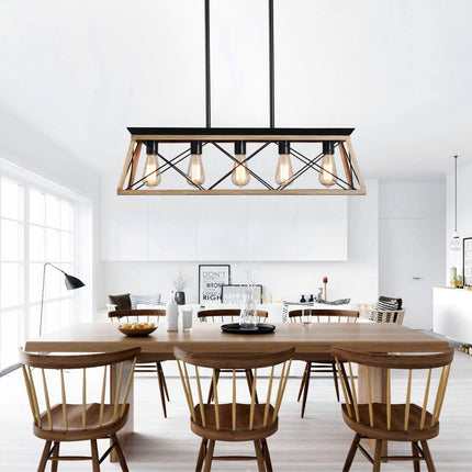 Aurelia Oak & Iron Farmhouse Chandelier Home Decor > Lighting > Ceiling Lights > Chandelier TriadCommerceInc as Pic