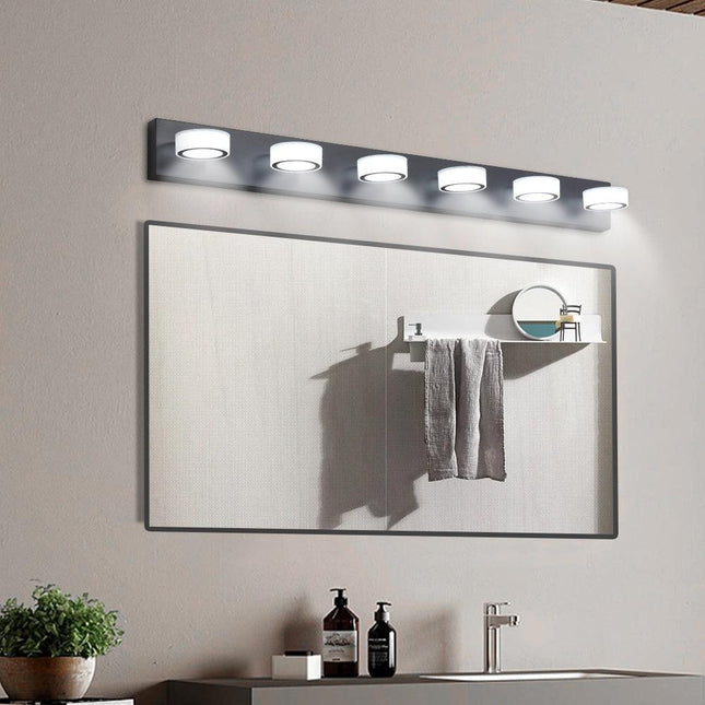 Modern Black 6-Light LED Vanity Light Fixture Vanity Lighting TriadCommerceInc as Pic  