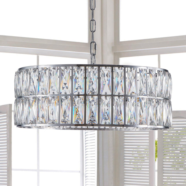 Aurelia Crystal Drum Chandelier silver Home Decor > Lighting > Ceiling Lights > Chandelier TriadCommerceInc