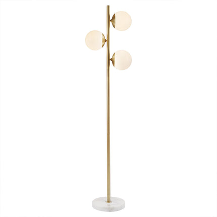 Holloway 3-Globe Floor Lamp Marble Base Floor Lamps TriadCommerceInc   