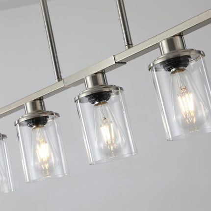 Ophelia Brushed Nickel Glass Chandelier Home Decor > Lighting > Ceiling Lights > Chandelier TriadCommerceInc