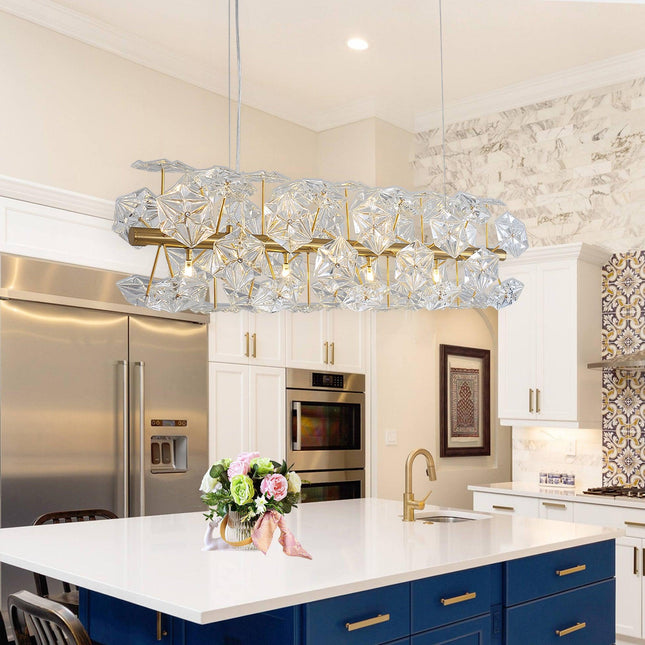 Modern cylindrical crystal chandelier Home Decor > Lighting > Ceiling Lights > Chandelier TriadCommerceInc