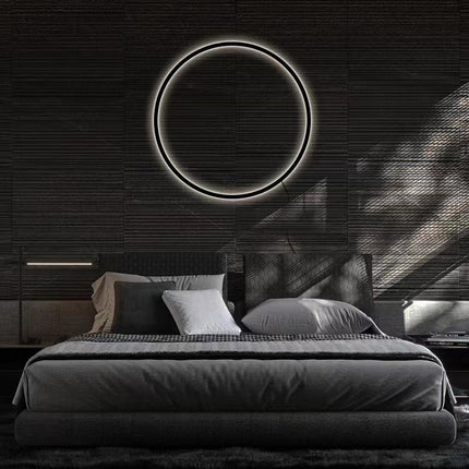 47" Minimalist Circle Wall Light outdoor wall lighting TriadCommerceInc   