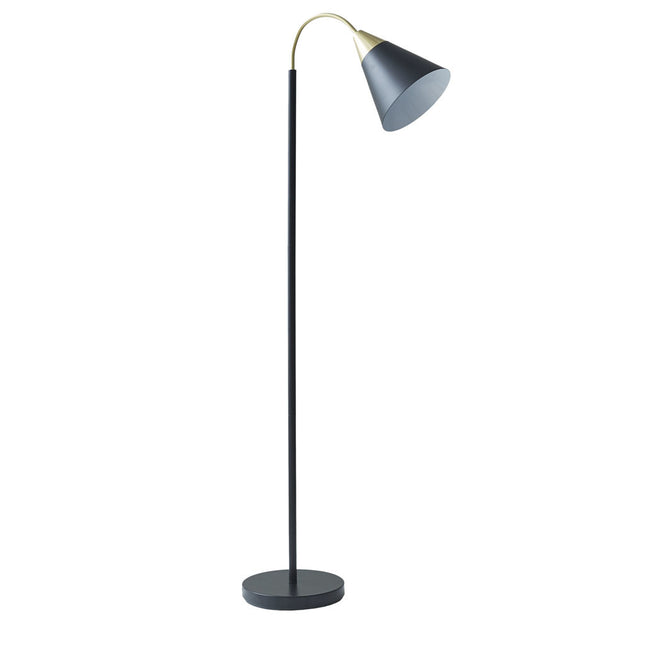 Arched Metal Floor Lamp with Chimney Shade Floor Lamps TriadCommerceInc   