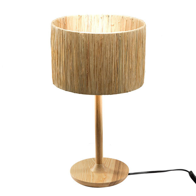 Thebae Solid Wood Table Lamp Table Lamps TriadCommerceInc   