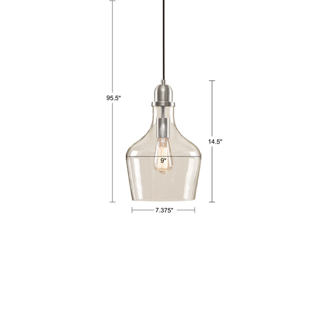 Auburn Bell Shaped Glass Pendant Pendants TriadCommerceInc   