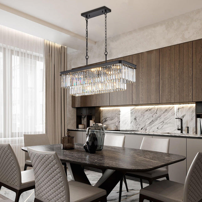 Aurelia Elegant Rectangular Crystal Chandelier Home Decor > Lighting > Ceiling Lights > Chandelier TriadCommerceInc