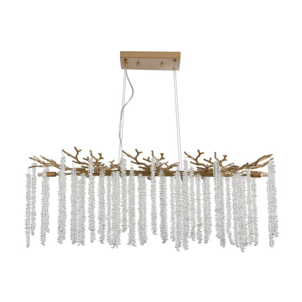 Aurora Grandeur 40" Cascading Crystal Chandelier Home Decor > Lighting > Ceiling Lights > Chandelier > Linear Chandeliers TriadCommerceInc