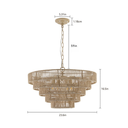 Bohemian style Woven Pendant Light Home Decor > Lighting > Ceiling Lights > Chandelier TriadCommerceInc