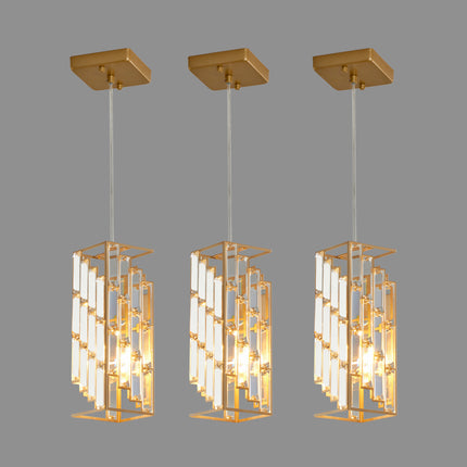Lumia 3-Light Gold Crystal Pendant Set Home Decor > Lighting > Ceiling Lights > Pendant Lights TriadCommerceInc