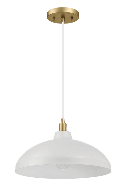 Odessa Gold-Brass & White Pendant Lamp Home Decor > Lighting > Ceiling Lights > Pendant Lights TriadCommerceInc as Pic