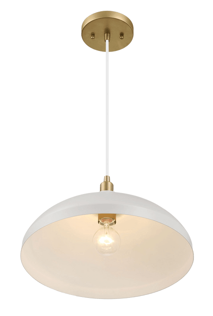 Odessa Gold-Brass & White Pendant Lamp Home Decor > Lighting > Ceiling Lights > Pendant Lights TriadCommerceInc