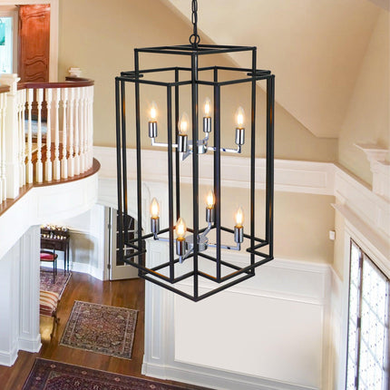 Stellar 8-Light Industrial Farmhouse Lantern Pendant Pendants TriadCommerceInc   