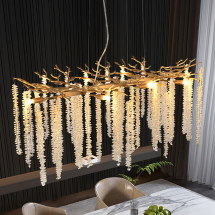 Aurora Grandeur 40" Cascading Crystal Chandelier Home Decor > Lighting > Ceiling Lights > Chandelier > Linear Chandeliers TriadCommerceInc