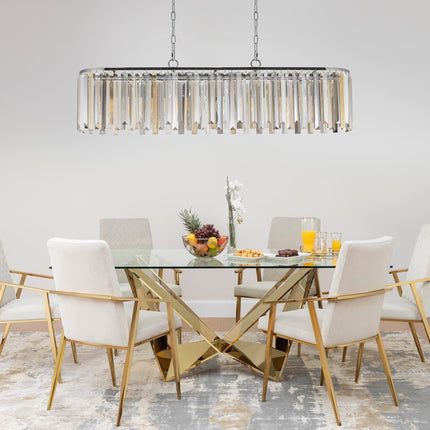Modern Oval Crystal Chandelier – Luxury Ceiling Light with K9 Crystals for Dining or Living Room Home Decor > Lighting > Ceiling Lights > Chandelier TriadCommerceInc