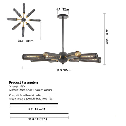Cassiopeia Chandelier 8-Light Home Decor > Lighting > Ceiling Lights > Chandelier TriadCommerceInc