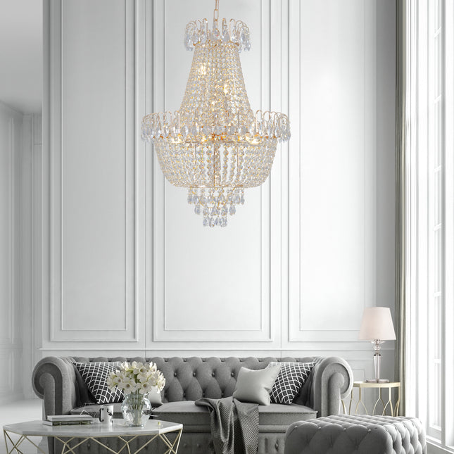 Gold K9 Crystal Chandelier Home Decor > Lighting > Ceiling Lights > Chandelier TriadCommerceInc