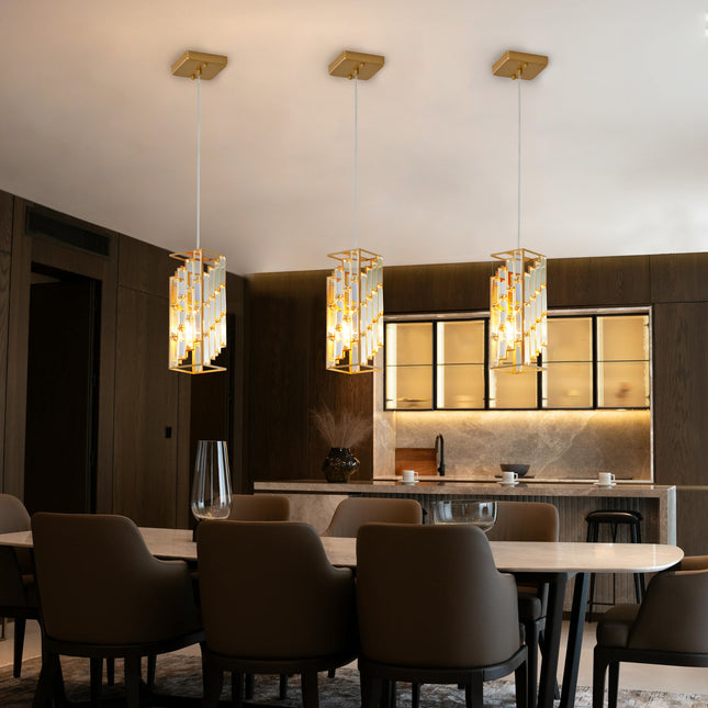 Lumia 3-Light Gold Crystal Pendant Set Home Decor > Lighting > Ceiling Lights > Pendant Lights TriadCommerceInc