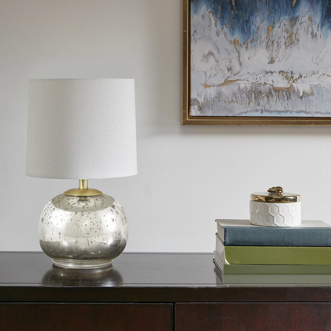 Saxony Metallic Glass Table Lamp Table Lamps TriadCommerceInc Gold mercury  