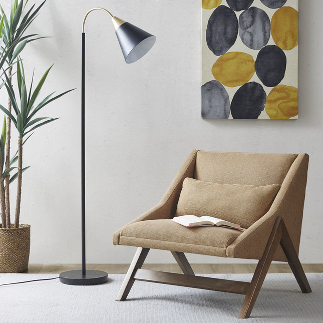Arched Metal Floor Lamp with Chimney Shade Floor Lamps TriadCommerceInc Default Title