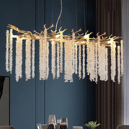 Aurora Grandeur 40" Cascading Crystal Chandelier Home Decor > Lighting > Ceiling Lights > Chandelier > Linear Chandeliers TriadCommerceInc