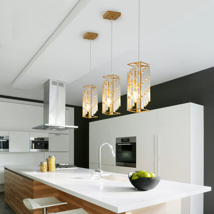 Lumia 3-Light Gold Crystal Pendant Set Home Decor > Lighting > Ceiling Lights > Pendant Lights TriadCommerceInc