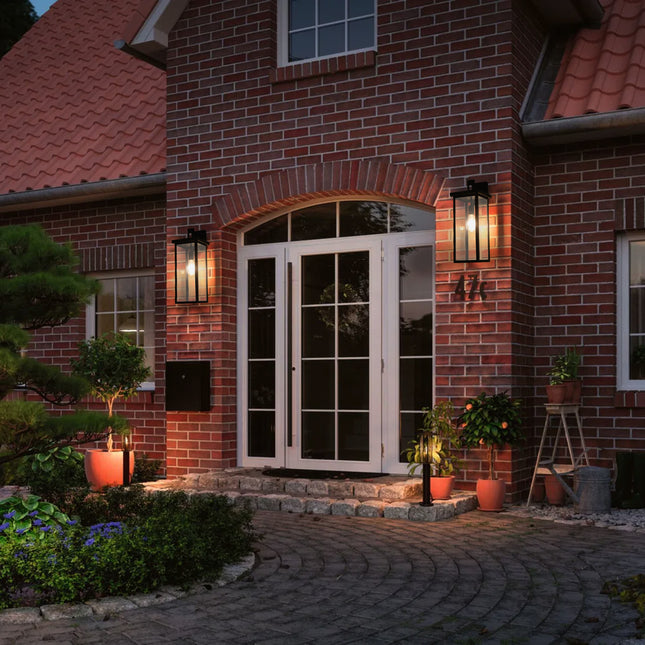 Amelia Set of 2 Modern Outdoor Wall Lanterns outdoor wall lighting TriadCommerceInc   