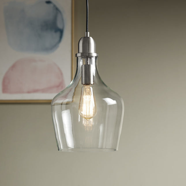 Auburn Bell Shaped Glass Pendant Pendants TriadCommerceInc   