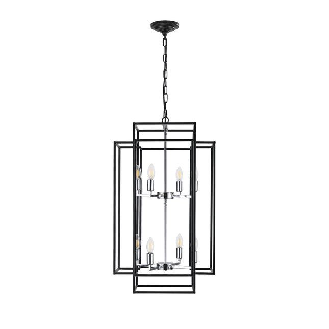 Stellar 8-Light Industrial Farmhouse Lantern Pendant Pendants TriadCommerceInc   