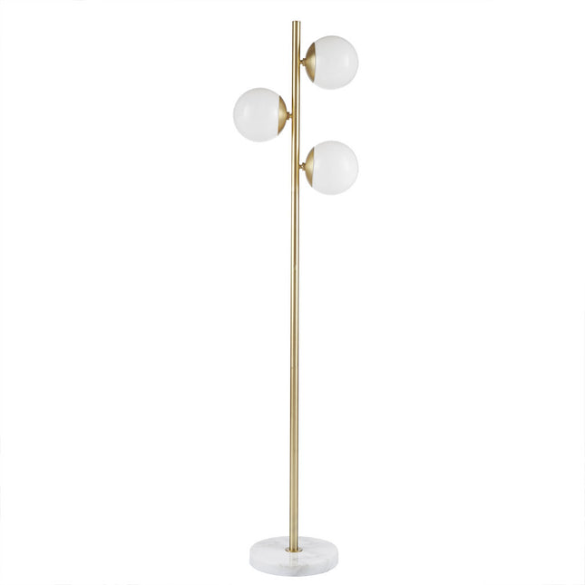 Holloway 3-Globe Floor Lamp Marble Base Floor Lamps TriadCommerceInc   