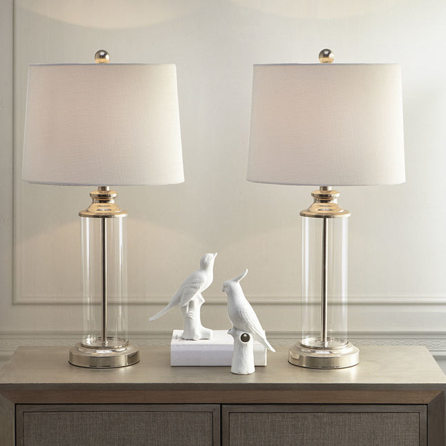 Clarity Glass Cylinder Table Lamp Table Lamps TriadCommerceInc   