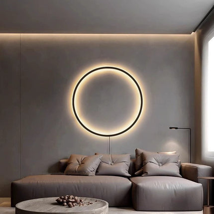 47" Minimalist Circle Wall Light outdoor wall lighting TriadCommerceInc   