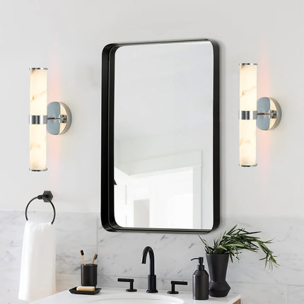 Marble and Chrome Wall Sconce, Set of 2, Wall Lighting TriadCommerceInc   